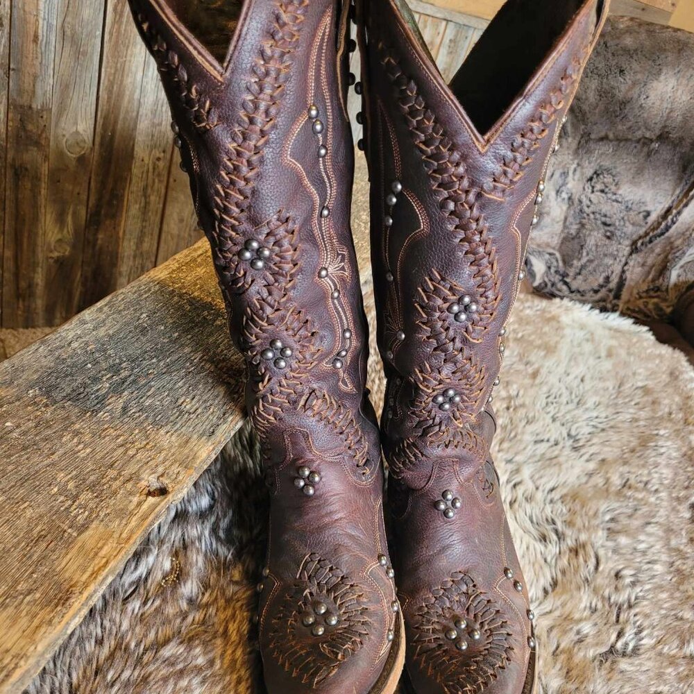 Beautiful near new dark brown Lane Boots 6.5